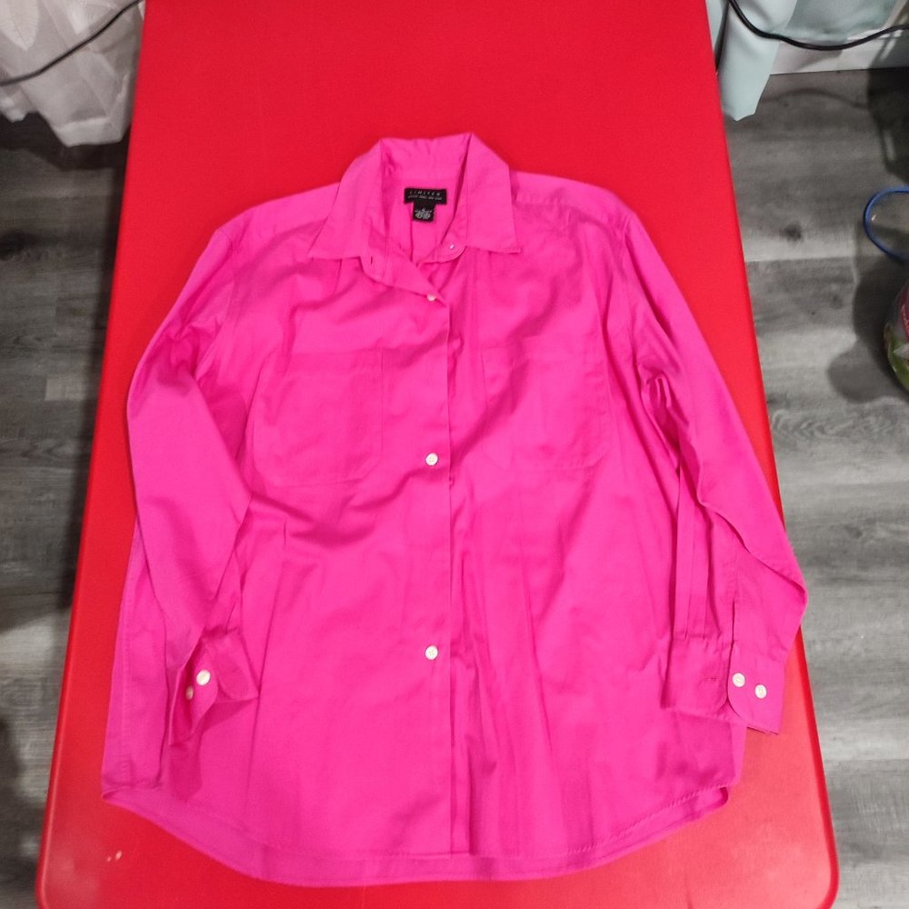 Limited pink button down shirt women's size M
